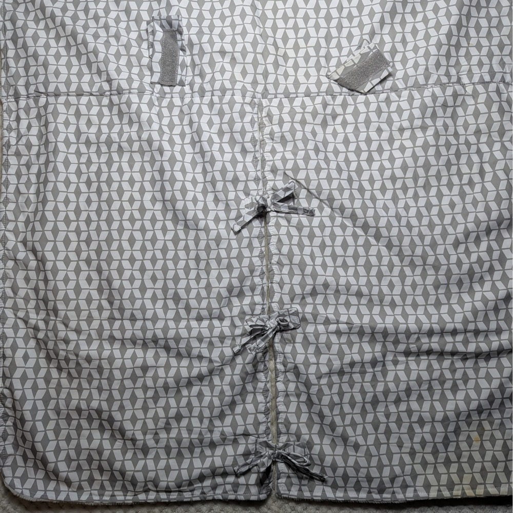 Carter's Infant Car‎ Seat Cover | Gray White Geometric | Soft Plush